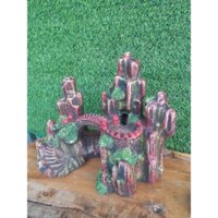 Tiểu cảnh núi đá trang trí bể cá - nhà size đại - phụ kiện trang trí bể cá