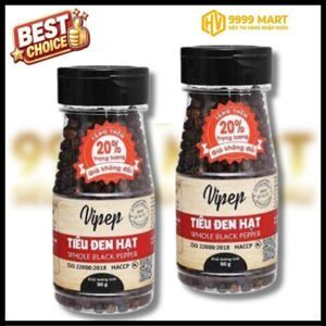 Tiêu đen hạt Vipep hũ 50g