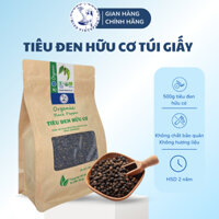 Tiêu đen hữu cơ túi giấy 500g Trân Châu, dạng nguyên hạt, hàng chuẩn xuất khẩu, hạt to tròn chắc thơm cay