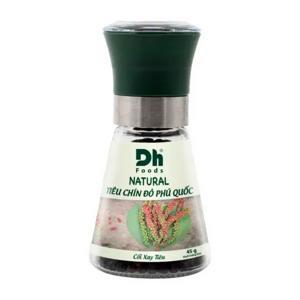 Tiêu Phú Quốc chín đỏ DH Foods Natural có nắp xay 45g