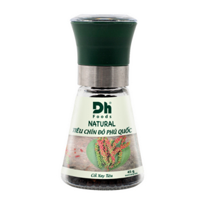 Tiêu Phú Quốc chín đỏ DH Foods Natural có nắp xay 45g