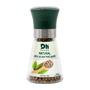 Tiêu sọ hạt Phú Quốc có nắp xay DH Foods hũ 45g
