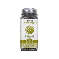 Tiêu Sọ Nguyên Hạt Hữu Cơ, Organic White Pepper (50g) - VINASAMEX