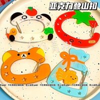 Tiêu Xanh Nguyên Bản Carabiner Cà Chua Dễ Thương Gấu Trúc Gấu Rilakkuma Carabiner Acrylic Rỗng Túi Mặt Dây Chuyền