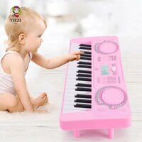 Tiezi 37 Phím Đồ Chơi Bàn Phím Đàn Piano, Đồ Chơi Nhạc Cụ Màu Hồng Trẻ Em Đồ Chơi Piano Điện Tử, Đàn Organ Điện Tử Dễ Dàng Đa Năng Quà Tặng Giáo Dục Sớm