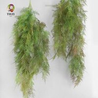 Tiezi Cây dương xỉ treo nhân tạo, Lá cây xanh 90cm bằng nhựa, Đạo cụ chụp ảnh Cây treo giả thanh lịch thực tế Trang trí phòng khách