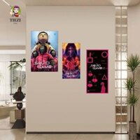 Tiezi TV Hàn Quốc Tròn Sáu 2 Miếng Dán Tường, Giấy Họa Tiết Mịn Mực Trò Chơi Poster, Đồ Trang Trí Cá Tính Hợp Thời Trang Trò Chơi Số Hoạt Hình Lớn Placard Đạo Cụ Khí Quyển