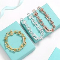 Tiffany Vòng Tay Bạc sterling 925 Mặt Chữ u Cho Nữ zs1206