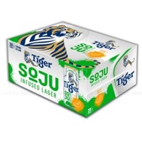 Tiger Soju Infused Lager Wonder Melon Vị Dưa Lưới 330ml x Thùng 20 Lon