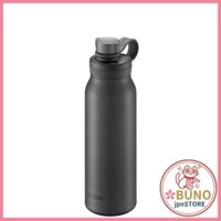 Tiger Thermos Water Bottle 1.2 liter Vacuum Insulated Carbonated Bottle Stainless Steel Bottle Sports Drink Compatible Beer OK Large Capacity Cooling Exclusive Growler MTA-T120KS Steel (Black)