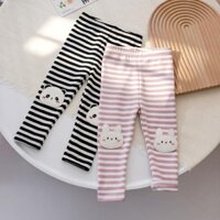Tiingxuyu Cô Gái Hoạt Hình Quần Legging Thêu Mùa Xuân Phong Cách Mới Thời Trang Sọc Ngoài Mặc Quần Cho Bé Quần Thời Trang