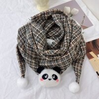 Tiingxuyu Khăn Hoạt Hình Dễ Thương Cô Gái Tam Giác Khăn Cho Trẻ Sơ Sinh Ra Chống Gió Ấm Cổ Áo Bé Gái Trẻ Em Yếm