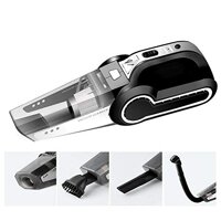 Tiiurxxysc 4 in 1 Portable Car Vacuum Cleaner Handheld with Air Compressor LED Light 120W 4000 Pa Wet and amp; Dry Vacuum Cleaner