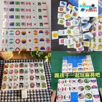 Tik Tok cùng kiểu cờ Mạt chược biểu tượng cảm xúc Mạt chược đẩy đẩy nhạc phim hoạt hình Sanrio tiêu trừ âm nhạc Đồ chơi Giáo Dục Gia Đình Trò chơi cờ bàn thẻ giải nén đồ chơi QZWA