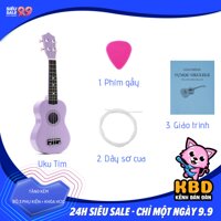 Tím 21 inch Âm Soprano 4 Dây Mini Bồ Đề Đàn Ukulele Nhạc Cụ Đồ Chơi Học Tập Giáo Dục Đồ Chơi Âm Nhạc Cho BÉ- quốc tế [bonus]