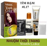 Tím Đậm Kem Nhuộm Tóc Màu Thời Trang Lavox Youth&amp;Color L17 - Dark Violet Blonde