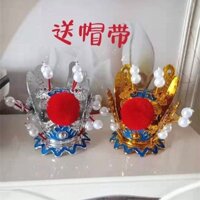 Tím Vương Miện Vàng Khỉ Vua Đầu Vương Miện Lông Vũ Hoang Dã Khỉ Vua Mũ Đội Đầu Trọn Bộ Lông Vũ Hoàng Tử Đầu Thái Búp Bê