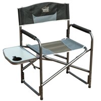 Timber Ridge Directors Chair with Side Table Aluminum Frame Portable Lightweight Folding Camp Chair for Outdoor Camping, Patio, Lawn, Garden, Support 300lbs