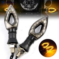 Timekey 2 Chiếc Đa Năng Xe Máy Hình Trái Tim 12LED Tín Hiệu Rẽ Ngắn Đèn Tín Hiệu Báo Blinkers Flashers Màu Hổ Phách T5V8