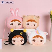 Timekey Metoo Jibao Búp Bê Túi Đeo Chéo Trẻ Em Dễ Thương Sang Trọng Thỏ Túi Đeo Bé Gái Lông Tơ Mini Túi Tiền Sinh Nhật Túi H1T5