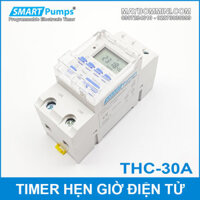 Timer hẹn giờ điện tử tắt mở thiết bị điện 220V 6600W 17 chương trình Smartpumps THC30A