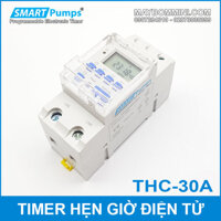 Timer hẹn giờ điện tử tắt mở thiết bị điện 220V 6600W 17 chương trình Smartpumps THC30A