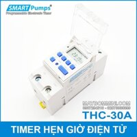 Timer hẹn giờ điện tử tắt mở thiết bị điện 220V 6600W 17 chương trình Smartpumps THC30A