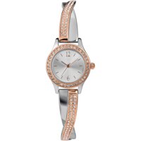 Timex Women's Swarovski Crystal 23mm Watch & Bracelet Gift Set – Rose Gold Two-Tone