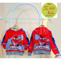 Tina. ÁO KHOÁC BÉ TRAI THUN DA CÁ NHỆN ĐỎ