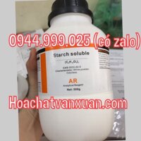 Tinh bột starch soluble CAS 9005-84-9 (C6H10O5)n lọ 500g hồ tinh bột