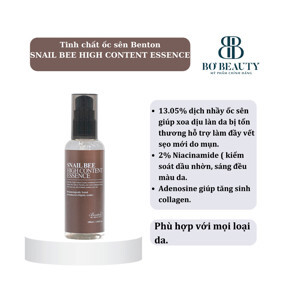 Tinh chất dưỡng da Benton Snail Bee High Content Essence