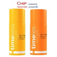 Tinh Chất Dưỡng Sáng Da Timeless 20% Vitamin C + Vitamin E + Ferulic Acid Serum [ Serum Timeless Vitamin C 20% ] 30ml