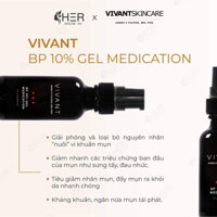 Tinh chất giảm mụn mờ thâm Vivant BP 10% Gel Medication