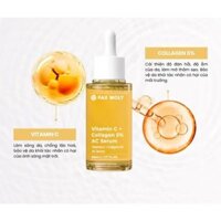 Tinh chất giúp dưỡng sáng, cải thiện độ đàn hồi và dưỡng ẩm cho da Pax Moly Vitamin C + Collagen 5% AC Serum 50ml