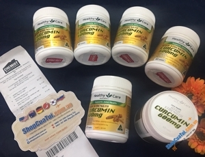 Tinh chất nghệ chữa lành vết thương giảm đau Healthy Care Turmeric 3000 100 Capsules