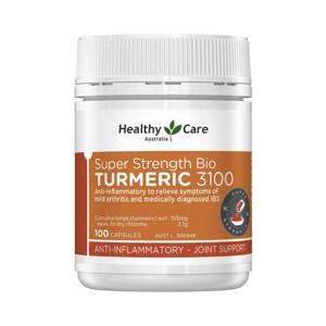 Tinh chất nghệ chữa lành vết thương giảm đau Healthy Care Turmeric 3000 100 Capsules