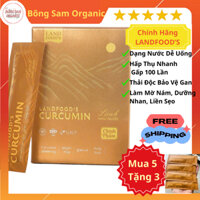 Tinh Chất Nghệ Nano Curcumin LANDFOOD'S . Hộp 20 Gói Dạng Nước - Giảm Trào Ngược, Diệt khuẩn Hp