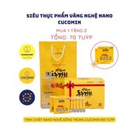 Tinh Chất Nghệ Nano Curcumin Nghệ Đông Trùng CUCOMIN Hàn Quốc Loại 60 Tuýp × 2g + Túi Đựng Và Bình Pha Nước 300ml + Tặng 10 Tép