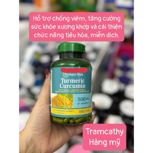 Tinh chất nghệ vàng curcumin puritan's pride 500mg hộp 180 viên của Mỹ