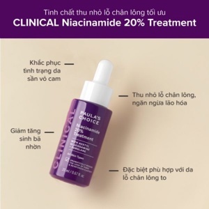 Tinh chất se khít lỗ chân lông tối ưu Paula's Choice Clinical Niacinamide 20% Treatment 20ml