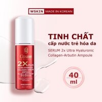 Tinh chất serum Cosme 2X Ultra Hydraulic Collagen Arbutin Ampoule cấp nước trẻ hóa da 40ml cao cấp