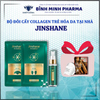 Tinh chất tái tạo tế bào gốc Collagen Jinshane - Bộ tế bào gốc Collagen Jinshane trẻ hóa da mờ thâm nám ngay tại nhà