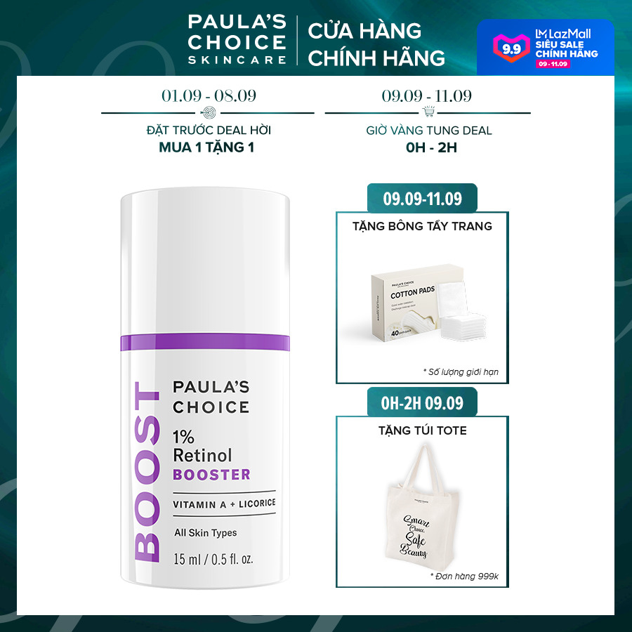 Tinh chất tăng cường chống nám và lão hóa Paula's Choice 1% Retinol Booster 15ml