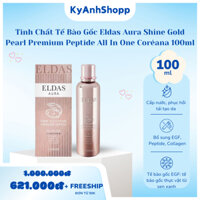 Tinh Chất Tế Bào Gốc Eldas Aura Shine Gold Pearl Premium Peptide All In One Coréana 100ml
