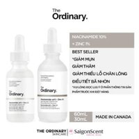Tinh Chất The Ordinary AHA 30% + BHA 2%, Hyaluronic Acid 2% + B5, Niacinamide 10% + Zinc 1%