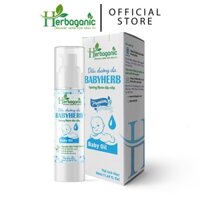 Tinh dầu dưỡng ẩm da em bé Herbaganic BabyHerb 50ml - Massage ngừa hăm tã, hương thơm dịu nhẹ, an toàn cho bé