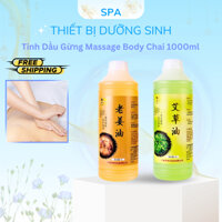 Tinh Dầu Gừng - Tinh Dầu Ngải Cứu Nóng Massage Body Chai 1000ml
