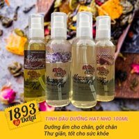 Tinh dầu hạt nho dưỡng chân 1893 Đà Lạt thiên nhiên lành tính, chai 100ml (dùng sau khi ngâm chân)