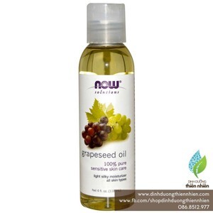 Tinh dầu hạt nho Now Grapeseed Oil 100% Pure Sensitive Skin Care 118ml