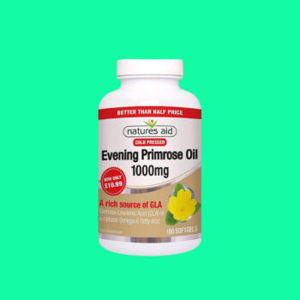 Tinh dầu hoa anh thảo Natures Aid Evening Primrose Oil 180 viên